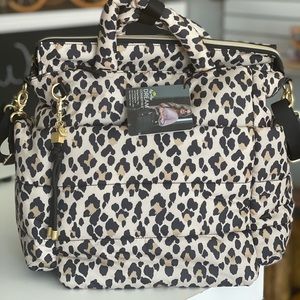 Itzy Ritzy Dream Convertible Diaper Bag Leopard Print NWT